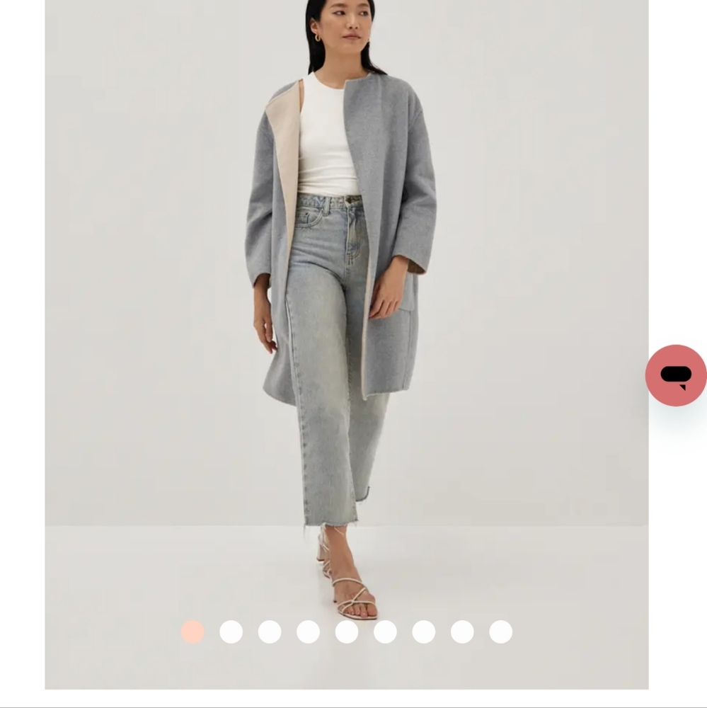 Reversible wool coat